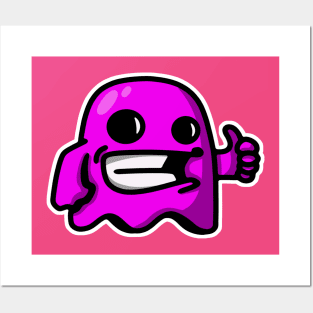 pink ghost like Posters and Art